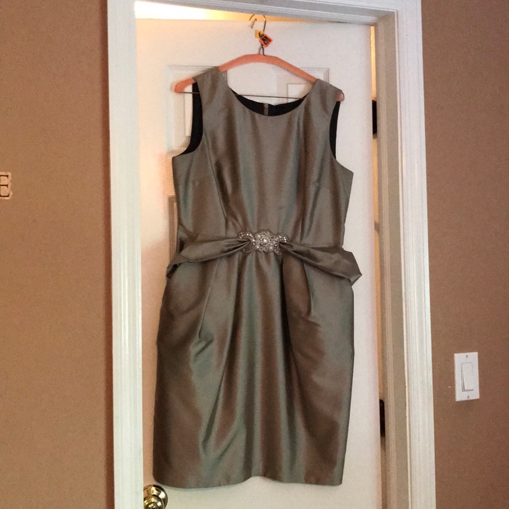 Taupe evening dress